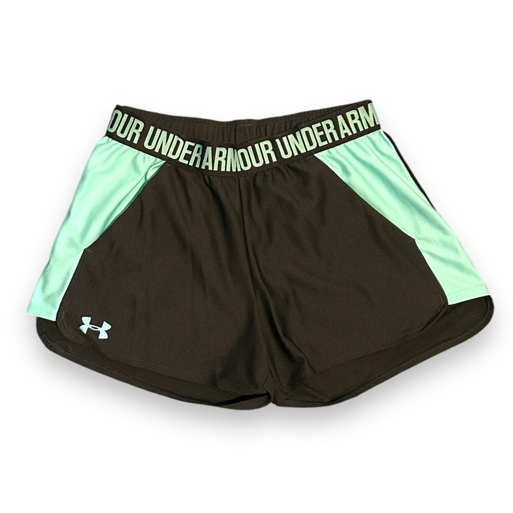 [Under Armour] Gray and Aqua Athletic Shorts